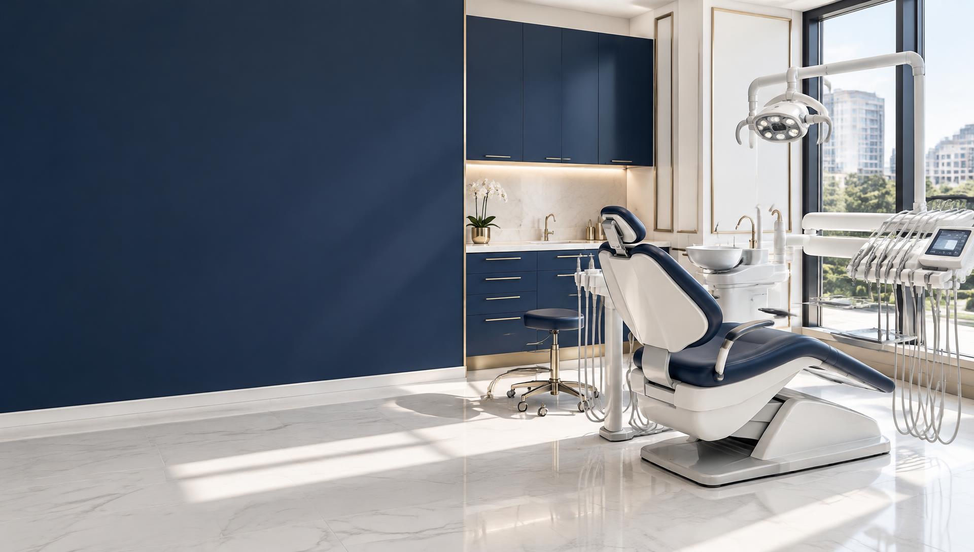 Illustrative contemporary dental clinic with modern equipment